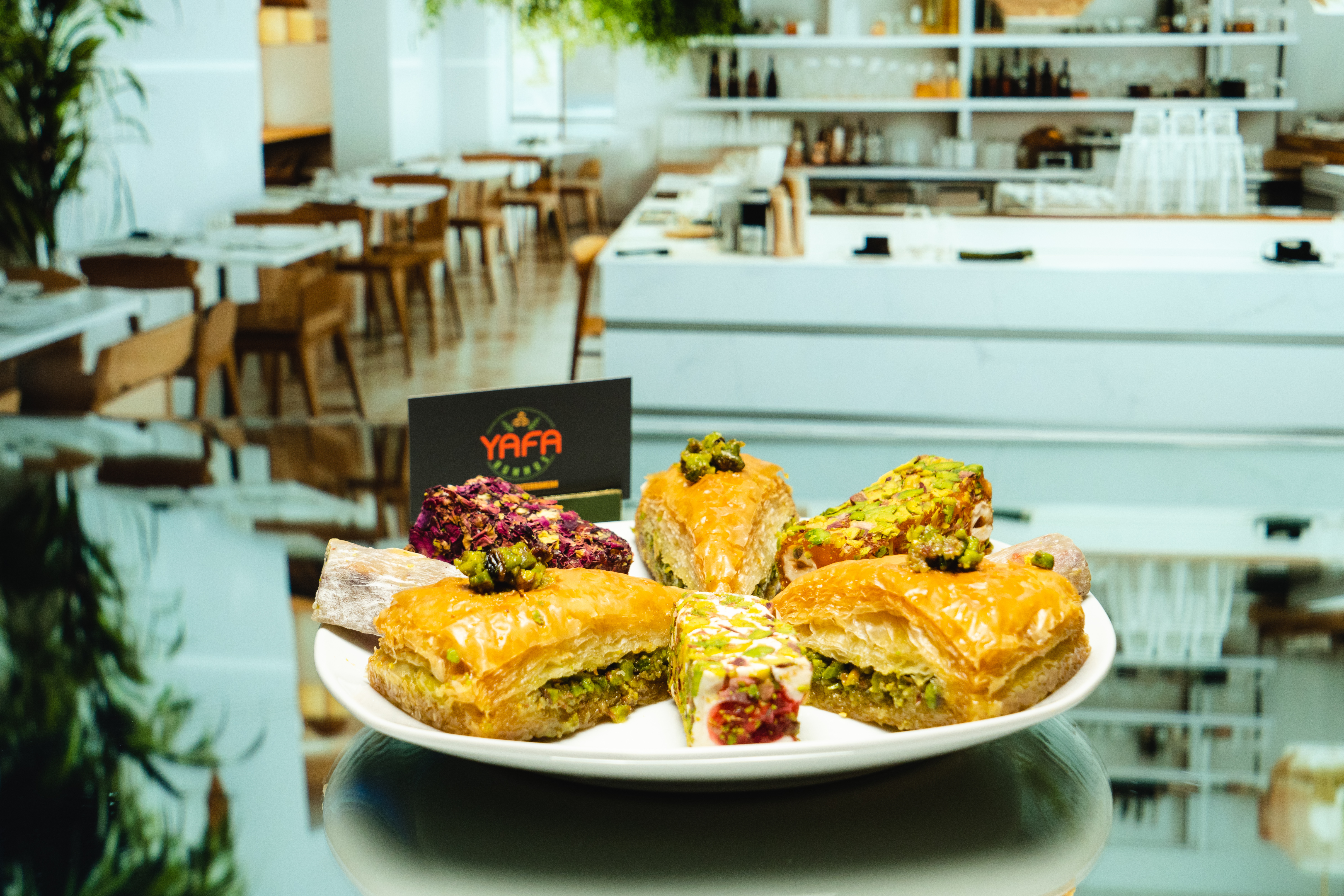 Housemade baklava and Turkish delights at Yafa Hummus Tracy CA