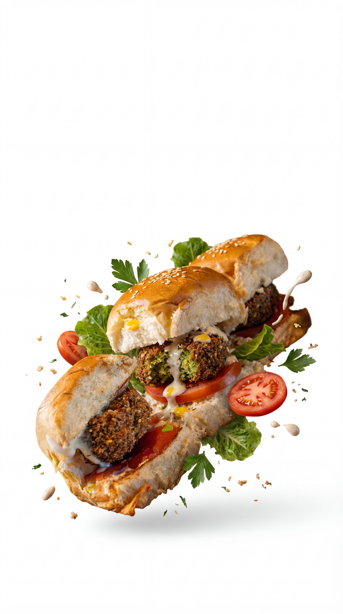 Fresh falafel sandwich at Yafa Hummus