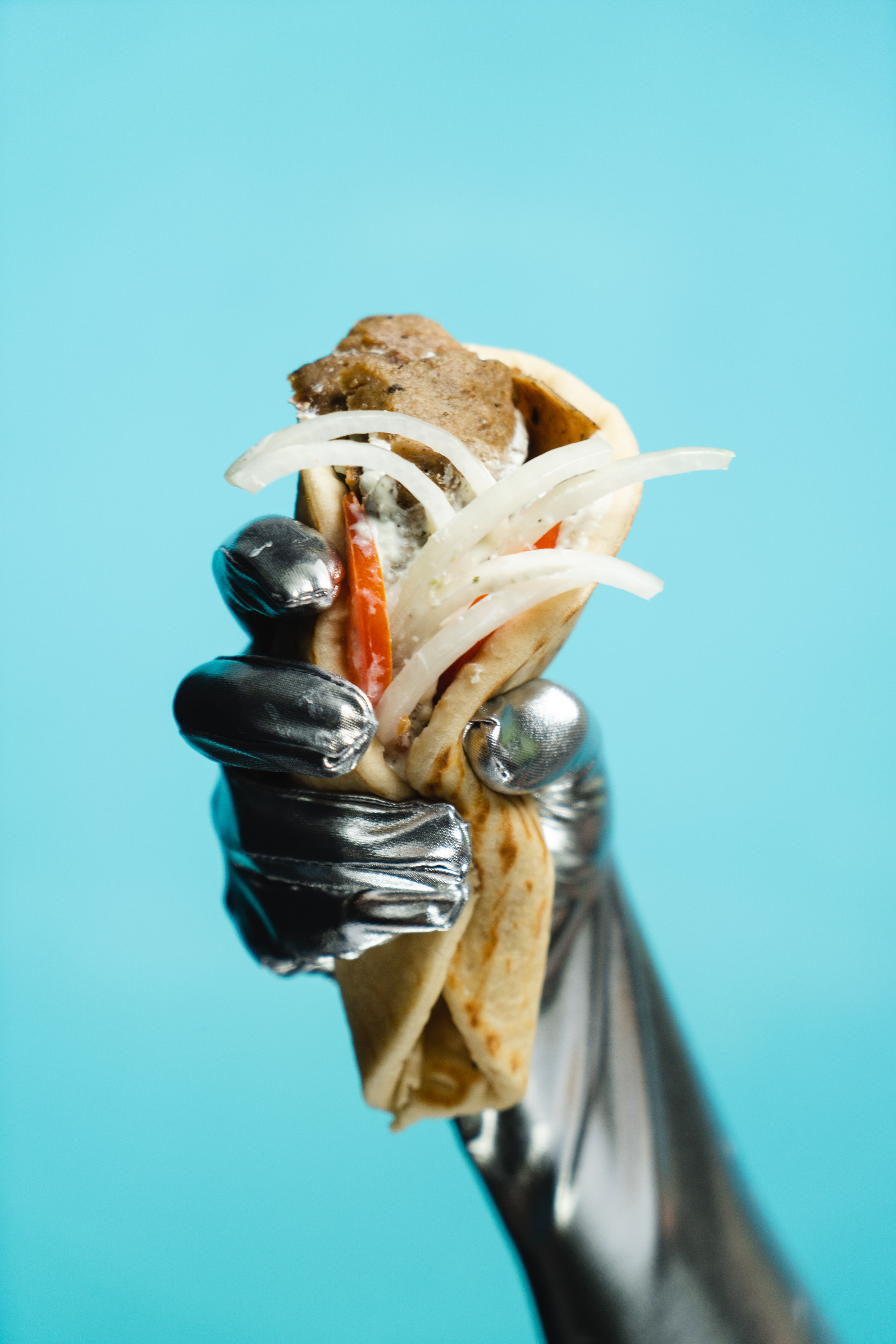 Greek-style gyro at Yafa Hummus Tracy CA