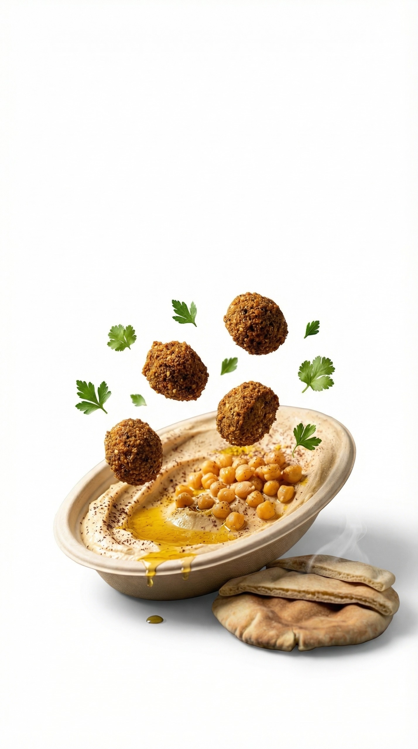 Hummus and falafel plate at Yafa Hummus