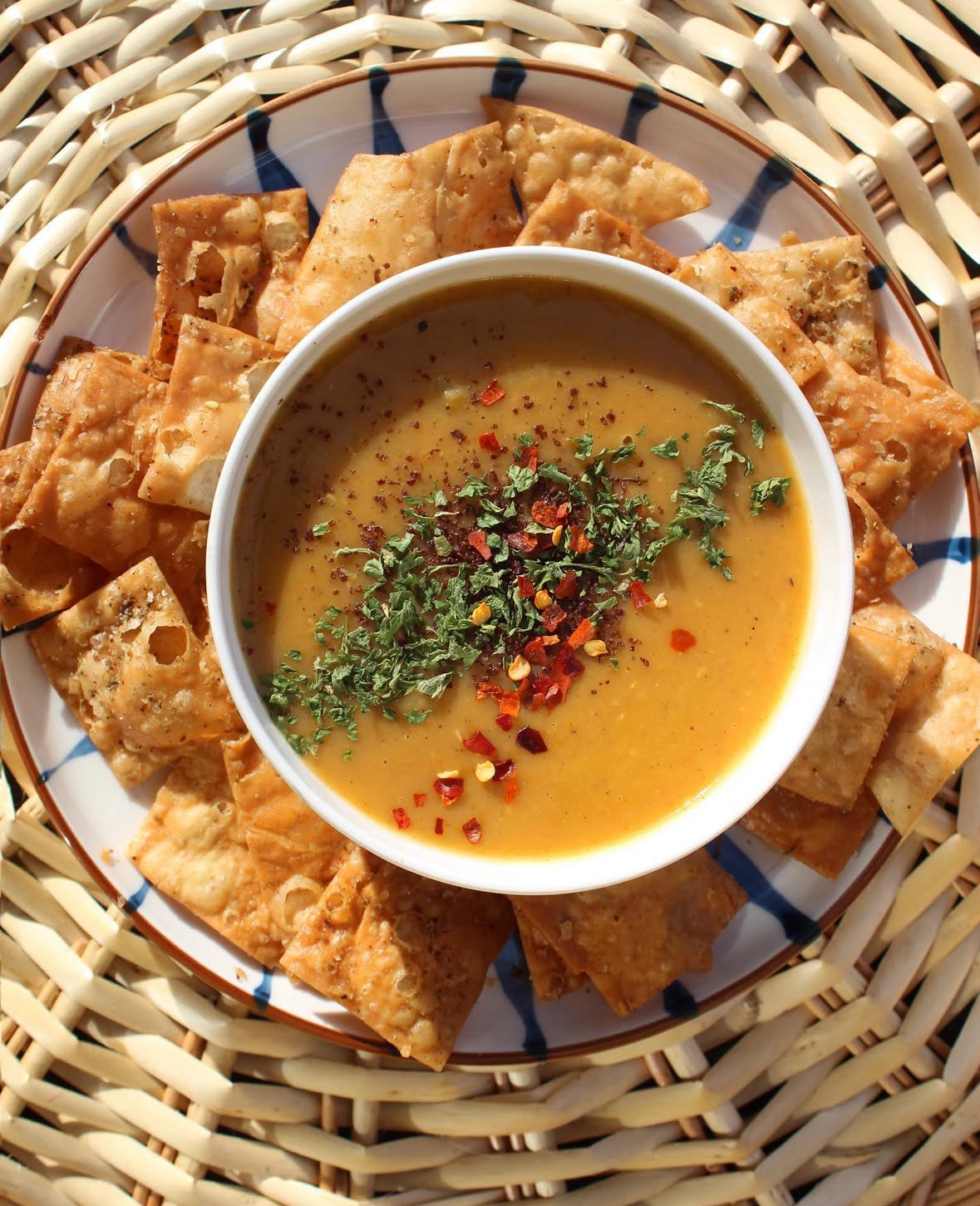 Fresh lentil soup made daily at Yafa Hummus