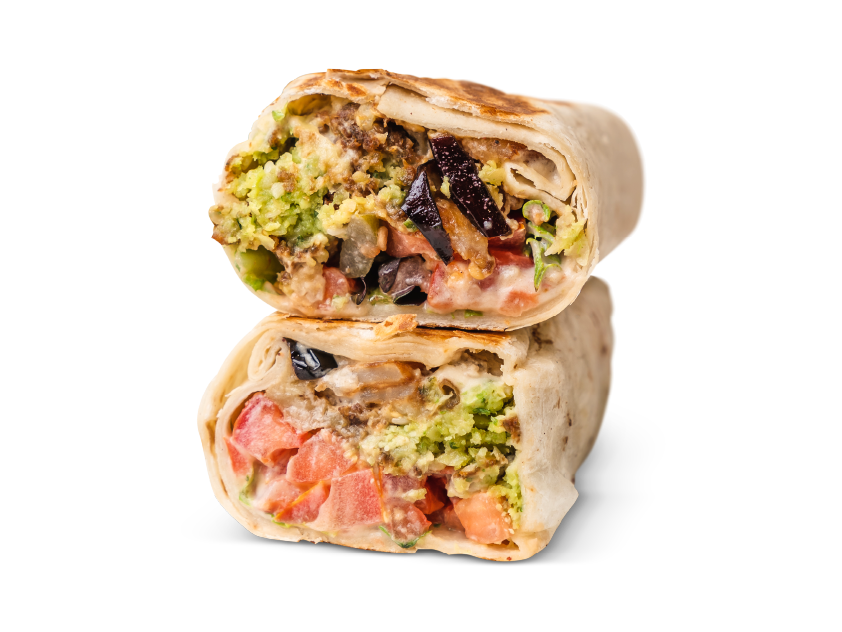 Falafel deluxe wrap at Yafa Hummus