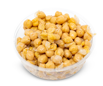 Seasoned garbanzo beans at Yafa Hummus