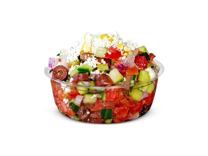 Fresh Greek salad at Yafa Hummus