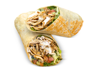 Chicken shawarma wrap at Yafa Hummus