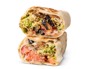 Falafel deluxe wrap at Yafa Hummus